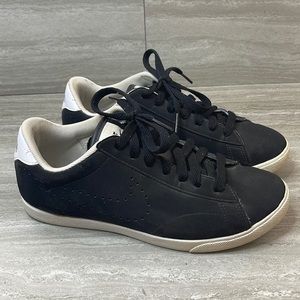 Nike  Rackquette Black Leather Tennis Sneakers Womans Size 6.5